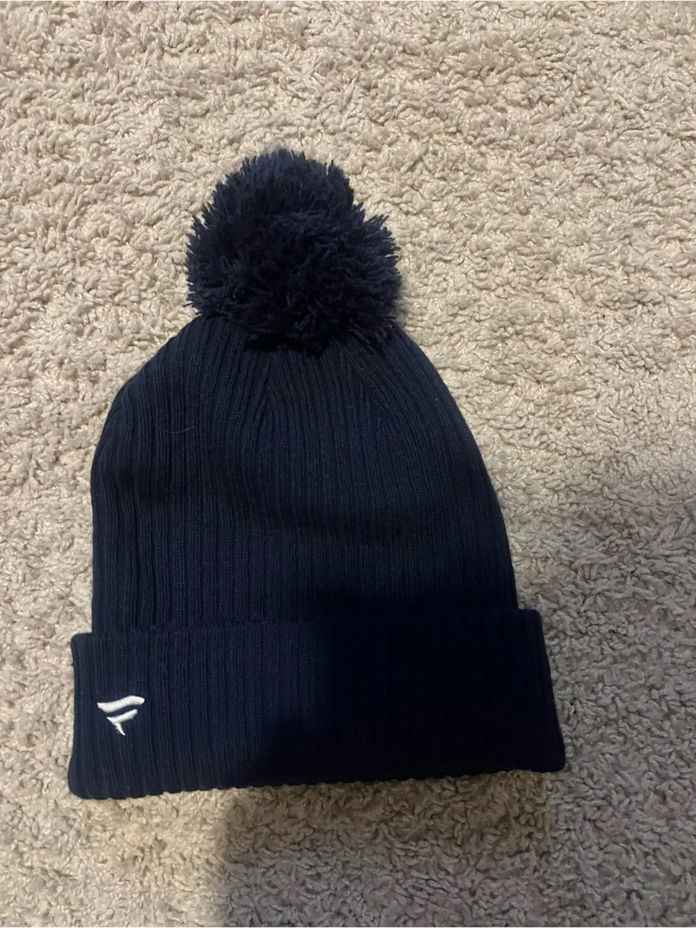 Seattle Seahawks Navy Pom Beanie